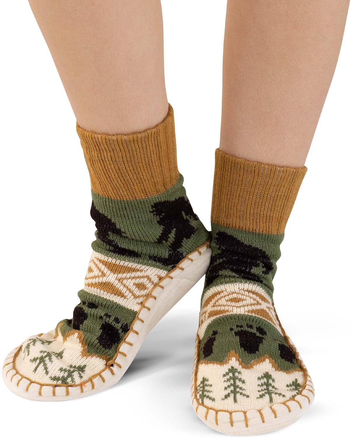 Lazy One Knitted Slippers, Cozy Slipper Socks for Women and Men