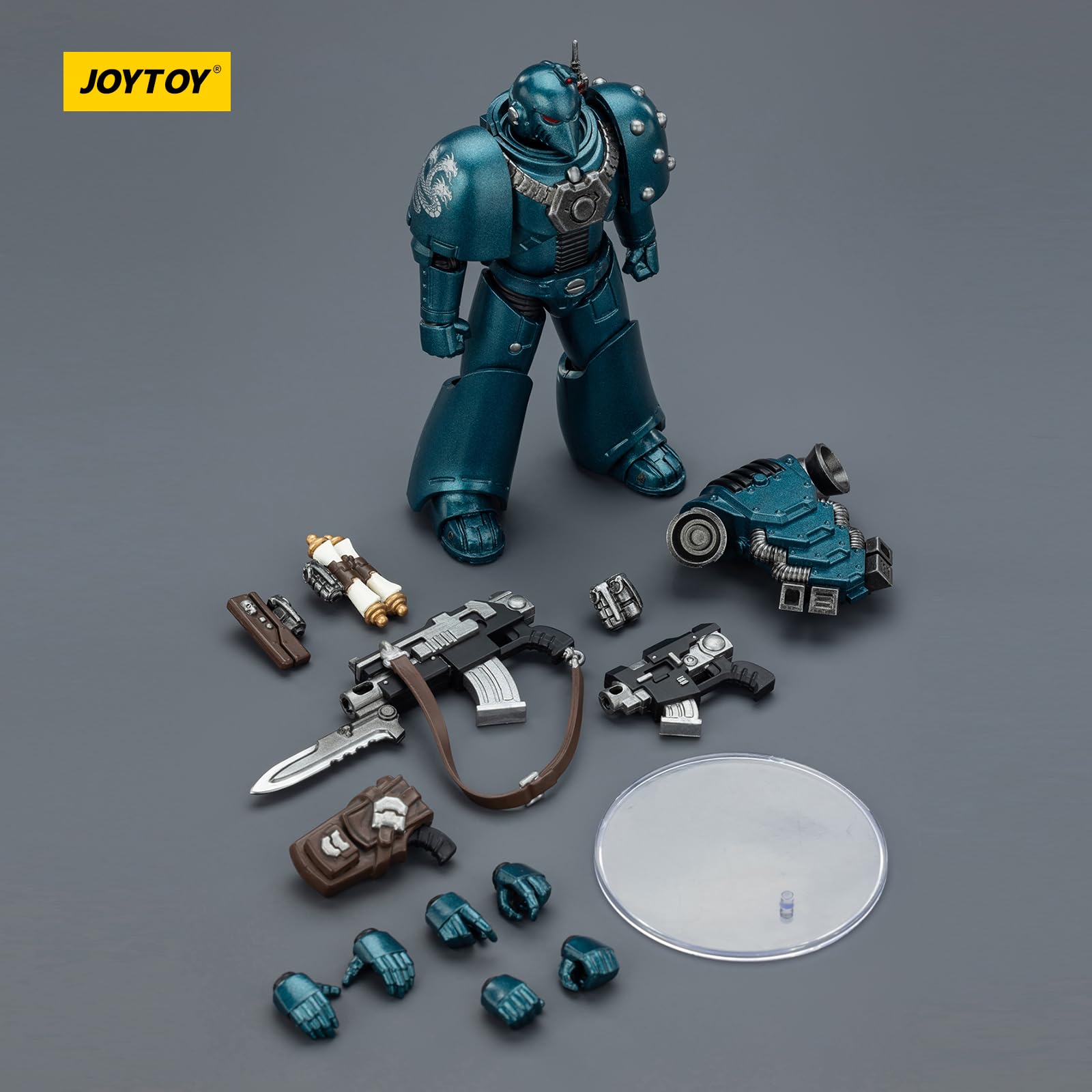 JOYTOY Warhammer 40k Horus Heresy, Alpha Legion MKVI Tactical Legionary 1/18 Figurine d'action à collectionner et à afficher