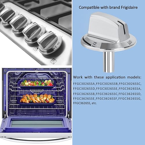 Miniatura 5 de Actualización 5304525746 - Perillas de repuesto para estufa de gas Frigidaire pieza de repuesto para 5304504839 paquete de 1