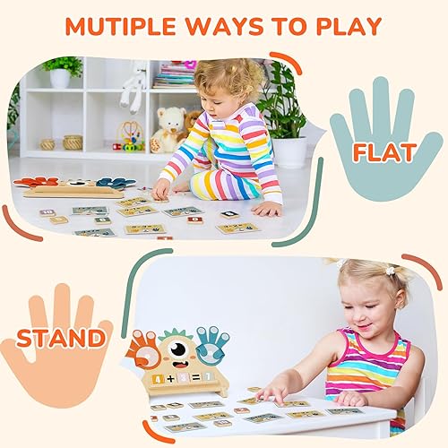 Miniatura 7 de Juguetes Montessori para niños de 3, 4, 5 años, juguetes de aprendizaje preescolar para niños pequeños, bloques de conteo de números de matemáticas