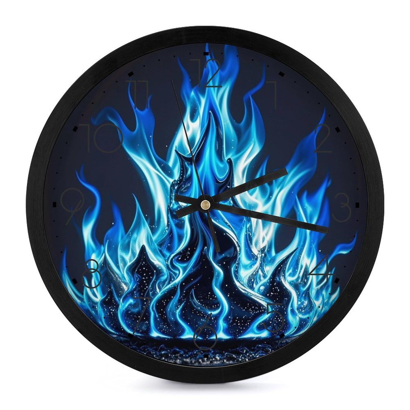 Horloge murale numérique décorative ronde 25 cm silencieuse à piles