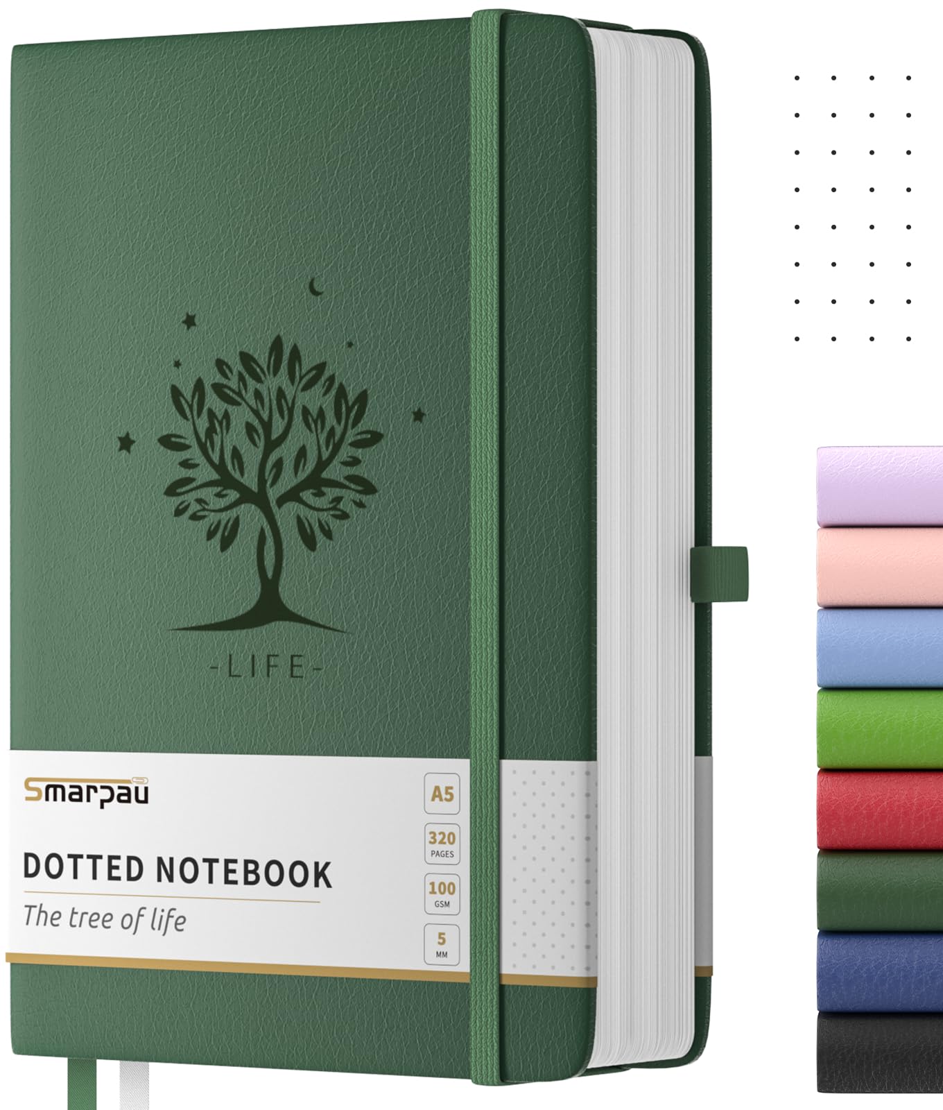 Dagboek, notitieboek, notitieblok, A5-formaat (14 x 21 cm), harde lederen kaft, 320 pagina's, dik papier (100 g/m²), de inkt loopt niet uit, gelinieerd, voor dames en heren, schrijfwerk, roze