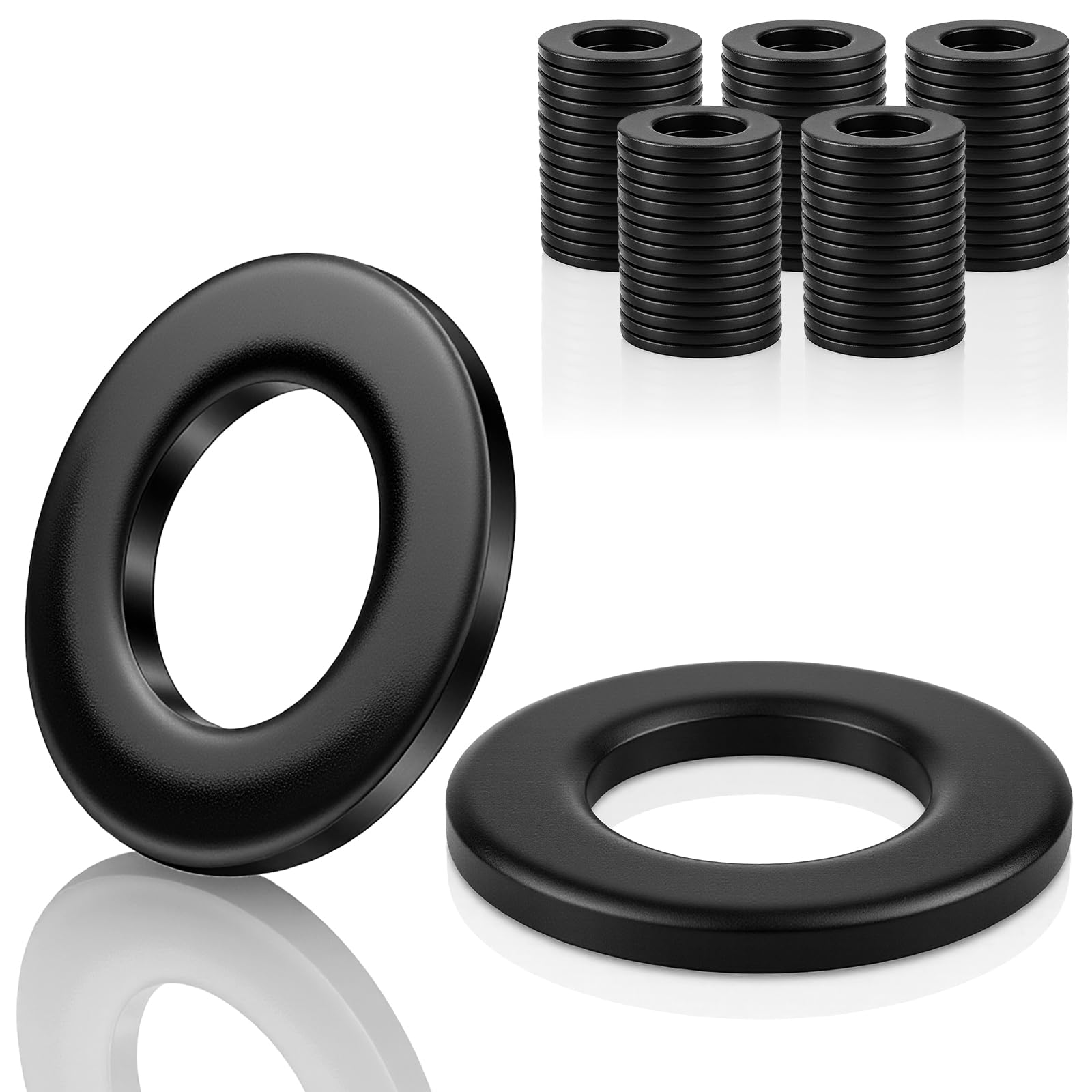mawmuaw 30 Pcs M8 Washers 304 Stainless Steel Washer M8x24 mm Black Round Spacers Penny Flat Washers for Screws Bolts Nuts Office Home Outdoor Repair