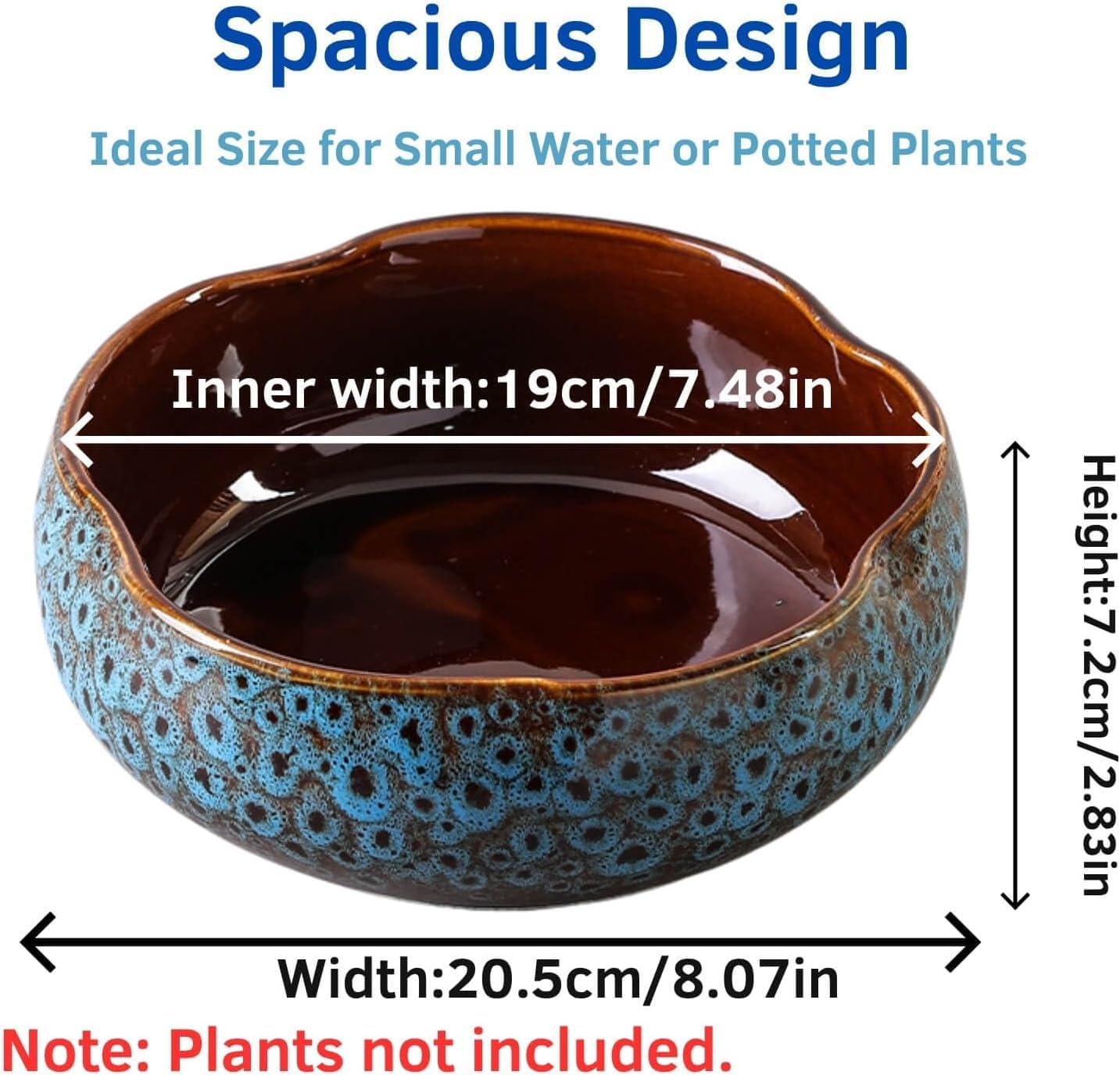 Ceramiczna doniczka z motywem lotosu do hydroponiki wewnętrznej, płytka doniczka w kształcie płatka do sukulentów, bonsai i roślin wodnych, idealna do nasion kwiatu lotosu