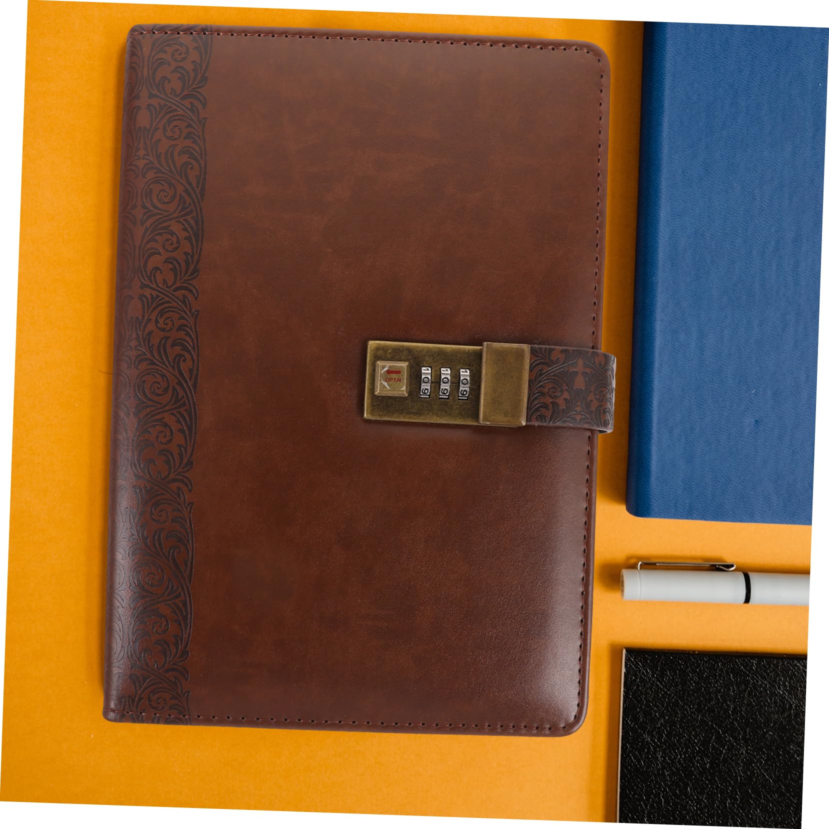 SHINEOFI De Notas Candado Retro Diario De Viaje Para Adultos De Notas Portátil De Cuero Pu Para Estudiantes y Planes