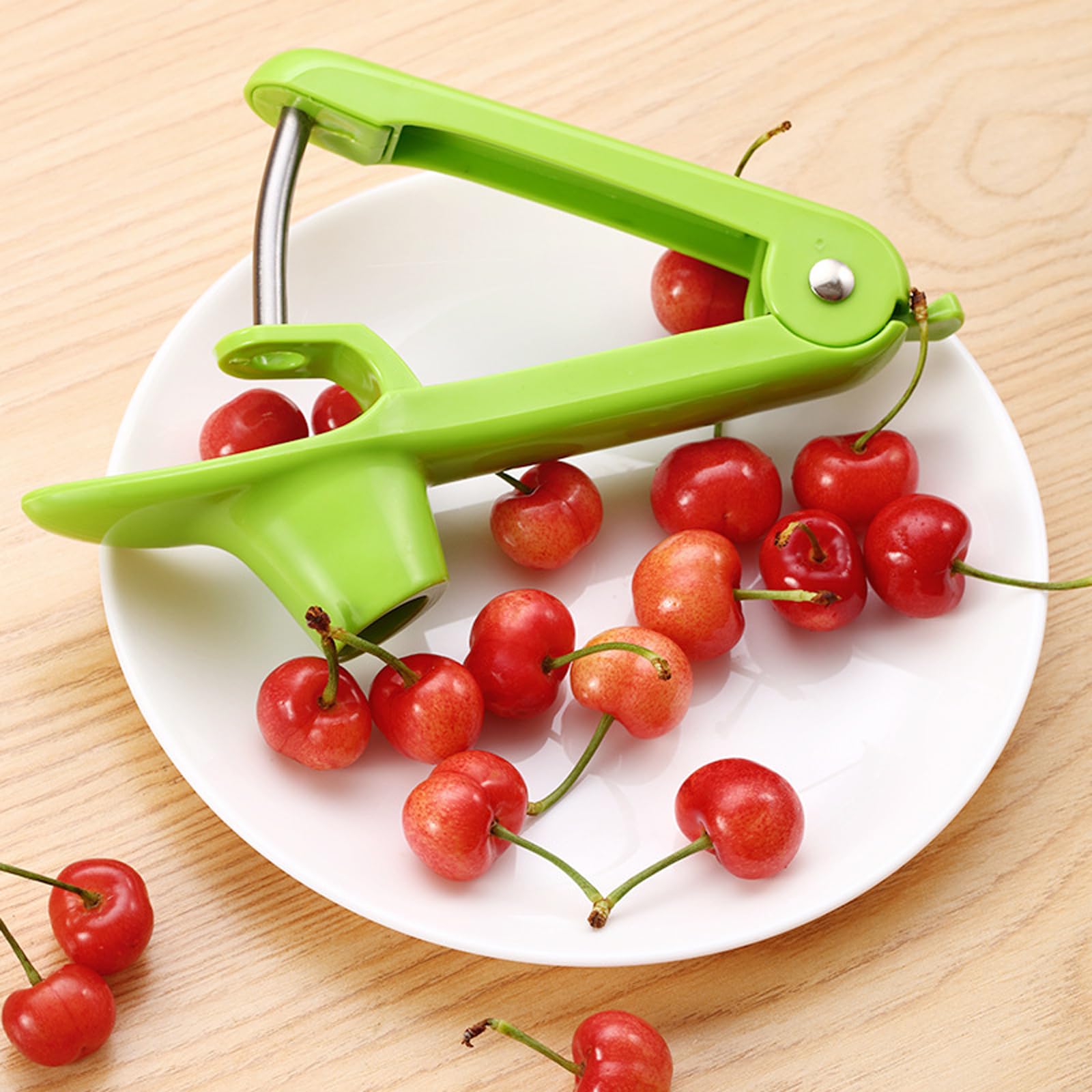 Snocciolatore Per Ciliegie In Acciaio Inox - Utensile Per Rimuovere Noccioli Da Ciliegie, Olive E Datteri - Foto 4