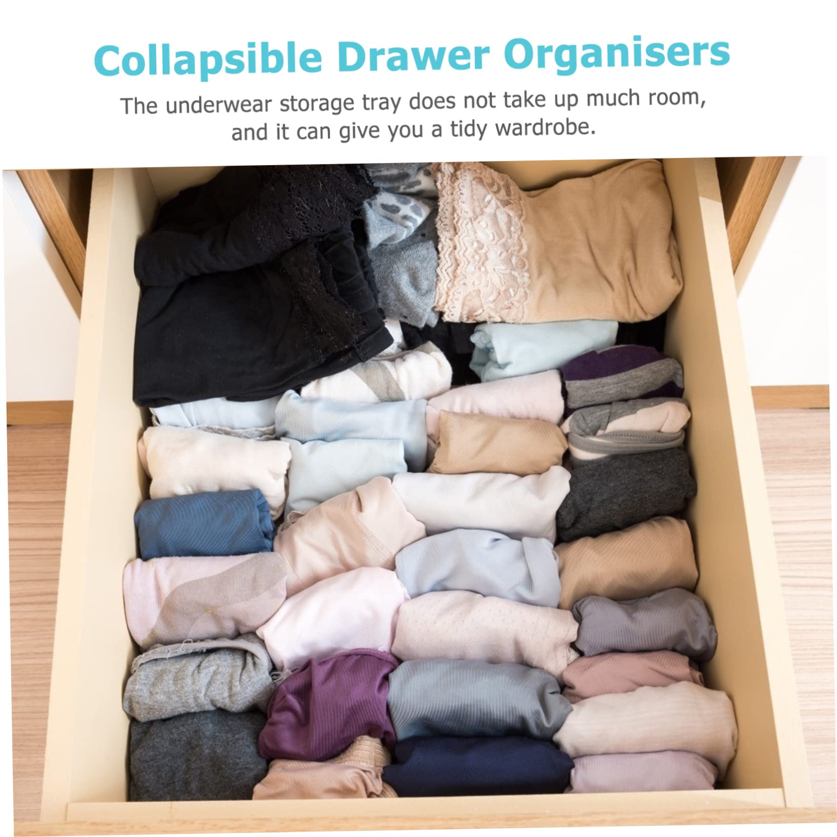 Alipis 4-teiliges Bh-organizer-schubladenset Aus Stoff Mit 6 Fächern Unterwäsche-organizer-box Kommode-organizer Staubdicht Und Reißfest Für Socken Und Krawatten