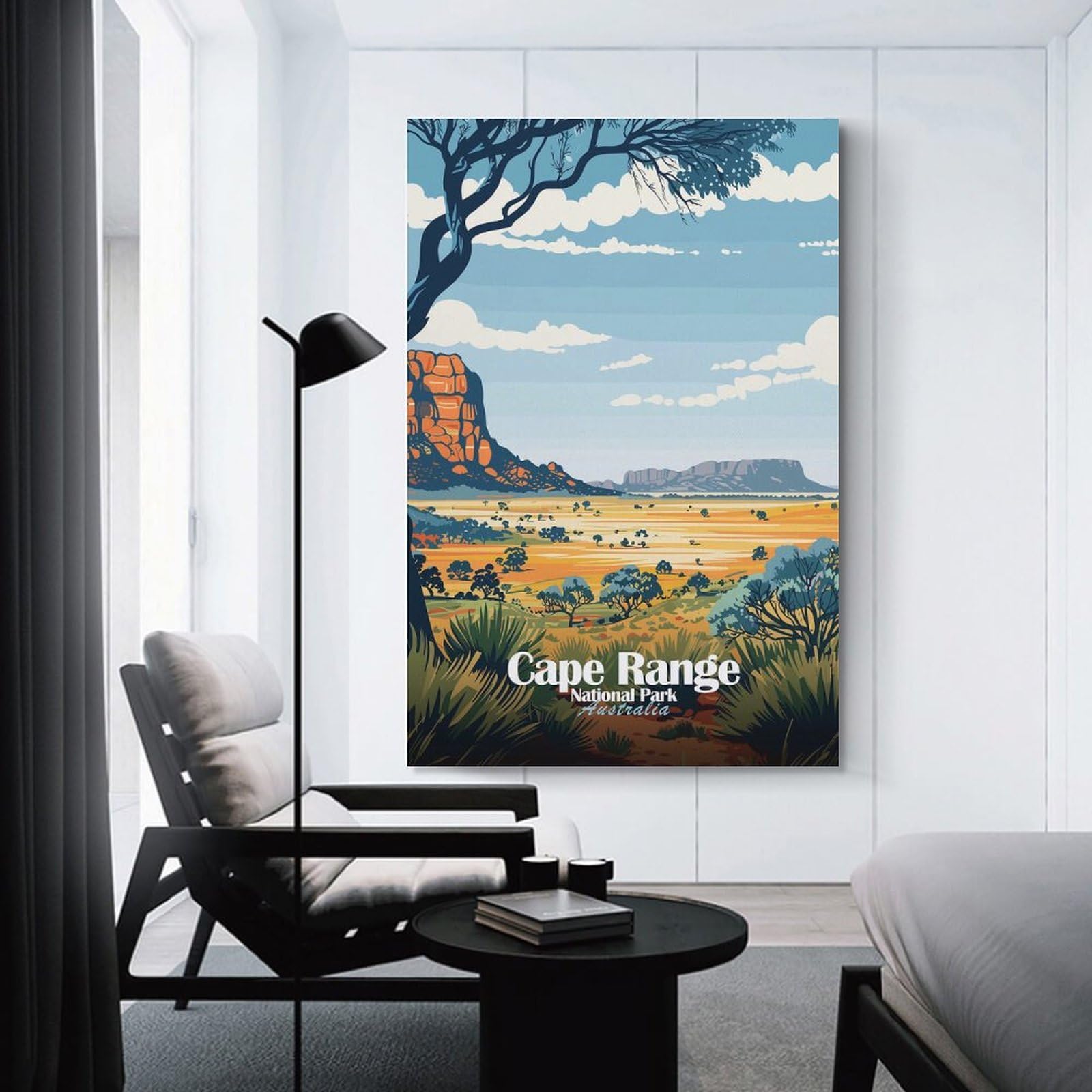 Junmoney Cape Range National Park Australia Wall Art Print, 20x30inch(50x75cm), for Bedroom Decor, Cosy Corners Or Studios, Decorative Wall Art for Cosy Rooms