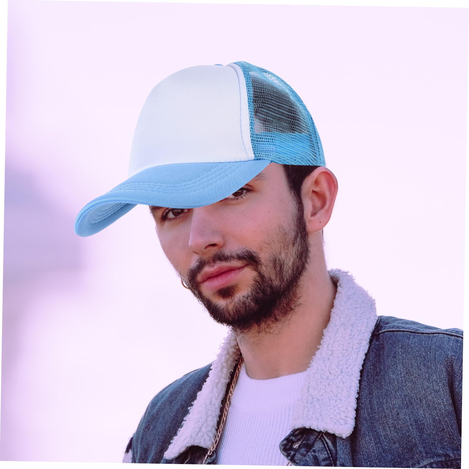 Toyvian Gorra de Béisbol Mesh para Sublimación Gorra DIY Ligera y Transpirable para Hombre Paquete de Unidades para Actividades