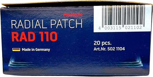 Miniatura 5 de Rema Tip Top RAD110 Parches radiales para neumáticos  Parches de reparación universales de neumáticos planos autovulcanizantes de 2" x 2-34"  20
