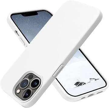 OTOFLY for iPhone 13 Pro Max Case [Compatible with MagSafe] Full-Body Silicone Shockproof Slim Thin Phone Case for iPhone 13 Pro Max 6.7 inch White