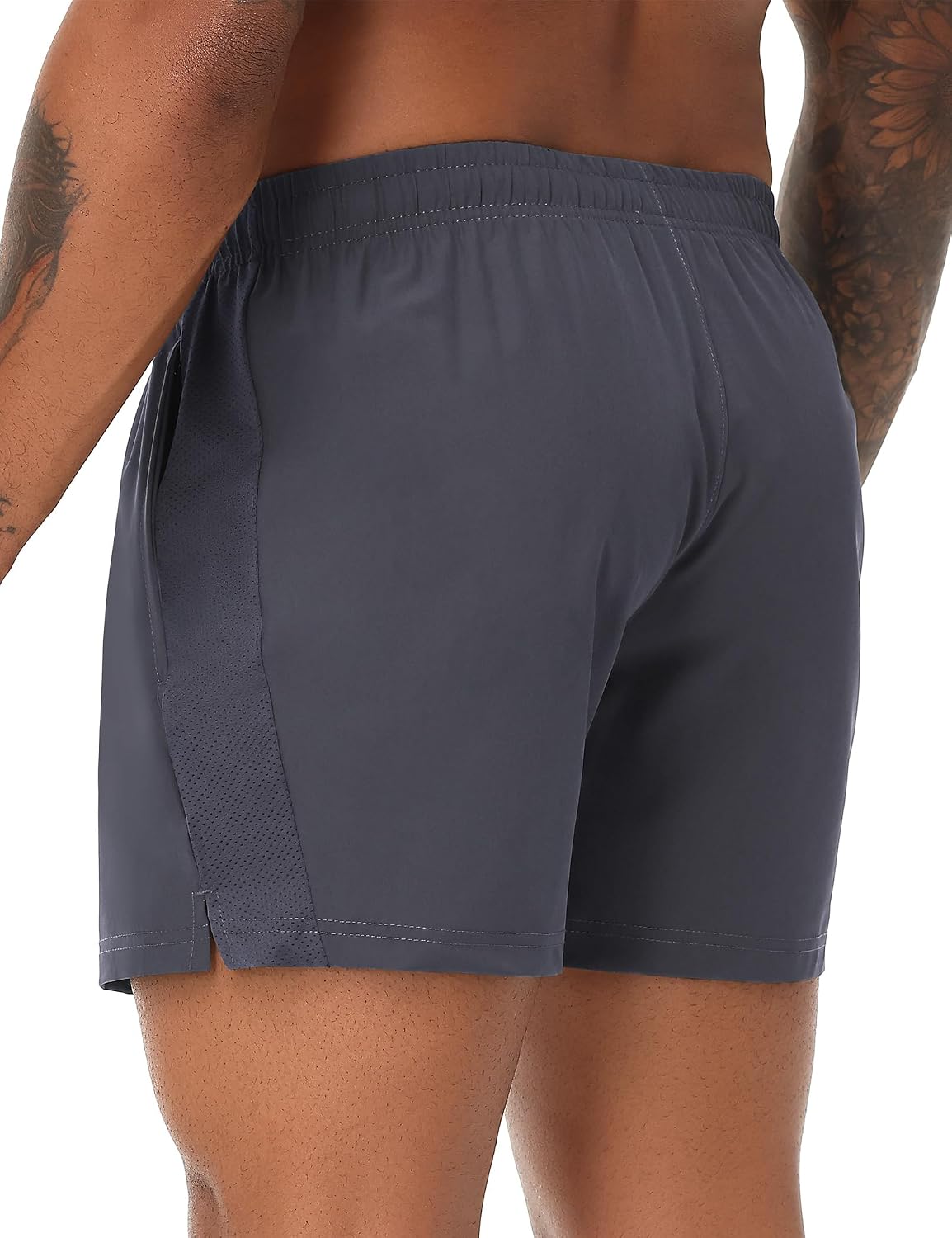 VPOS 2 Pack Men's Athletic Shorts 5/7 Inch Inseam, Mens Workout Shorts Lightweight Quick Dry Gym Running Shorts for Men