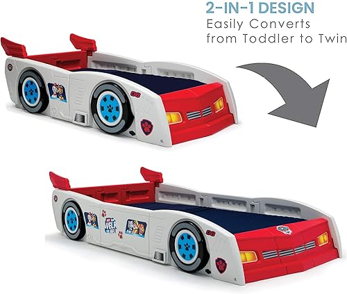Miniatura 18 de Delta Children Grand Prix Race Car - Cama para niños pequeños e individual, colchón individual de espuma viscoelástica negro de 6 pulgadas Snooze
