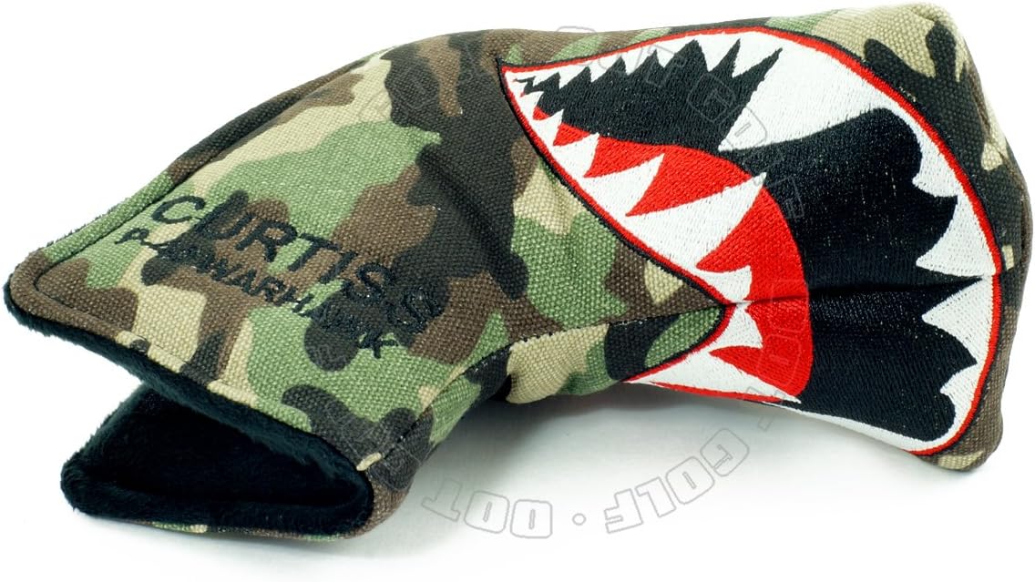 Fighter Plane Headcover for Blade and Midsize Mallet Putter, Camouflage