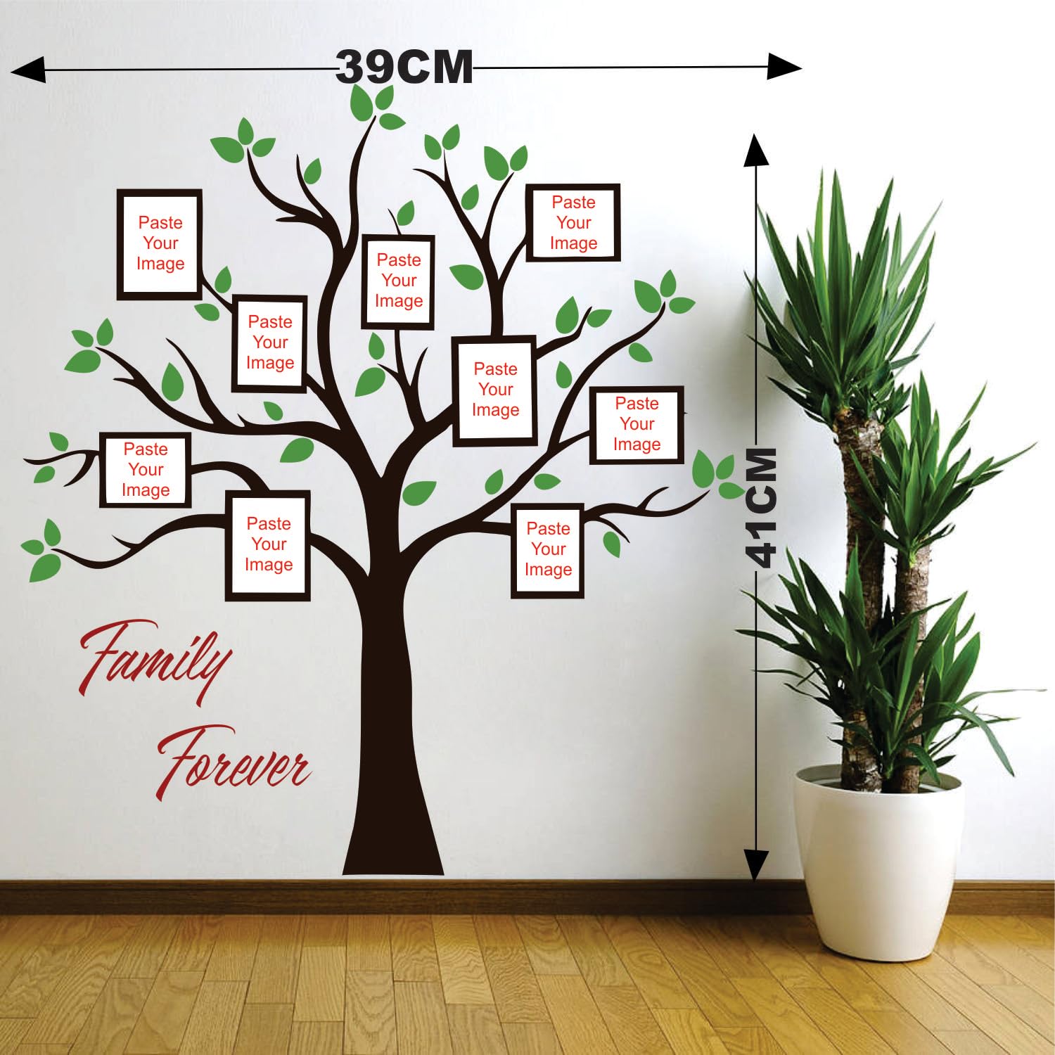 Extra Large Family Photo Frame Tree with Flying Birds Wall Sticker for Living Room Bedroom Home Decor Family Pictures Tree Wall Art Decorative Photo Display 2