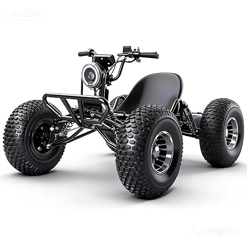 Zyliathor Adults & Kids Electric Off-Road Go Kart, 12-Mile, Brushless Peak 4000W, Up to 31MPH, 3 Speed + Reverse + Limiter, Shaft Drive Diff, AT19x7-8 Tires, Family Backyard Trails, Beach/Sand