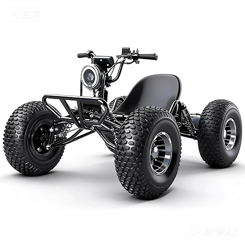 Zyliathor Adults & Kids Electric Off-Road Go Kart, 12-Mile, Brushless Peak 4000W, Up to 31MPH, 3 Speed + Reverse + Limiter, Shaft Drive Diff, AT19x7-8 Tires, Family Backyard Trails, Beach/Sand