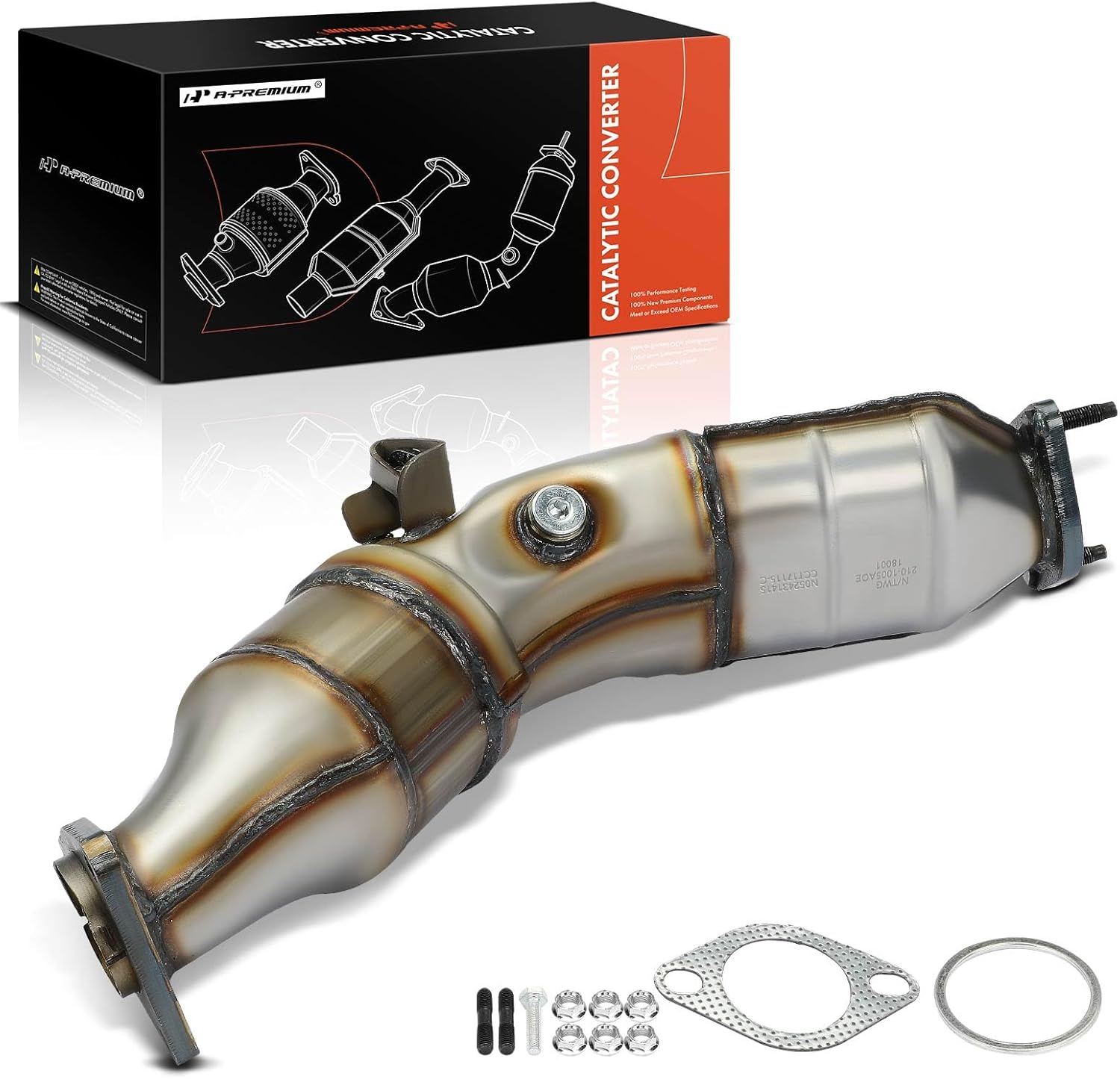 A-Premium Catalytic Converter with Gasket Kit Direct-Fit Compatible with Nissan 370Z, 350Z & Infiniti EX35, EX37, FX37, FX35, G35, G37 2008, G37, M35, M37, Q40, Q50, Q60, 3.5L 3.7L, E.P.A. Compliant