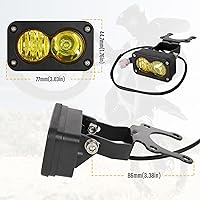 Vista 7 de Motoparty Kit de faros delanteros para Sur-Ron Segway X260, amarillo 6000-6500K Spot/Flood Light Pods Kit combinado, accesorios de luces Dirtbike