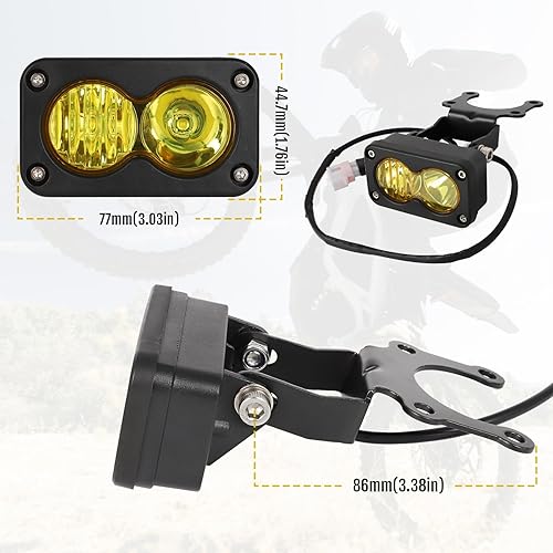 Miniatura 7 de Motoparty Kit de faros delanteros para Sur-Ron Segway X260 Talaria, amarillo 6000-6500K kit combinado de módulos de luz de inundaciónfoco,