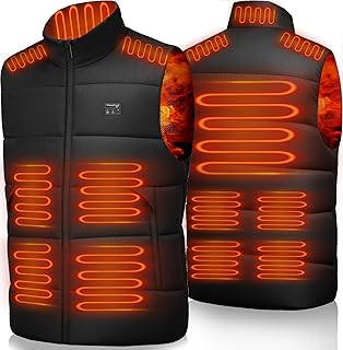 Rasfalo Heated Vest — Lightweight Rechargeable Vest with 15 Heating Zones (battery pack not included)