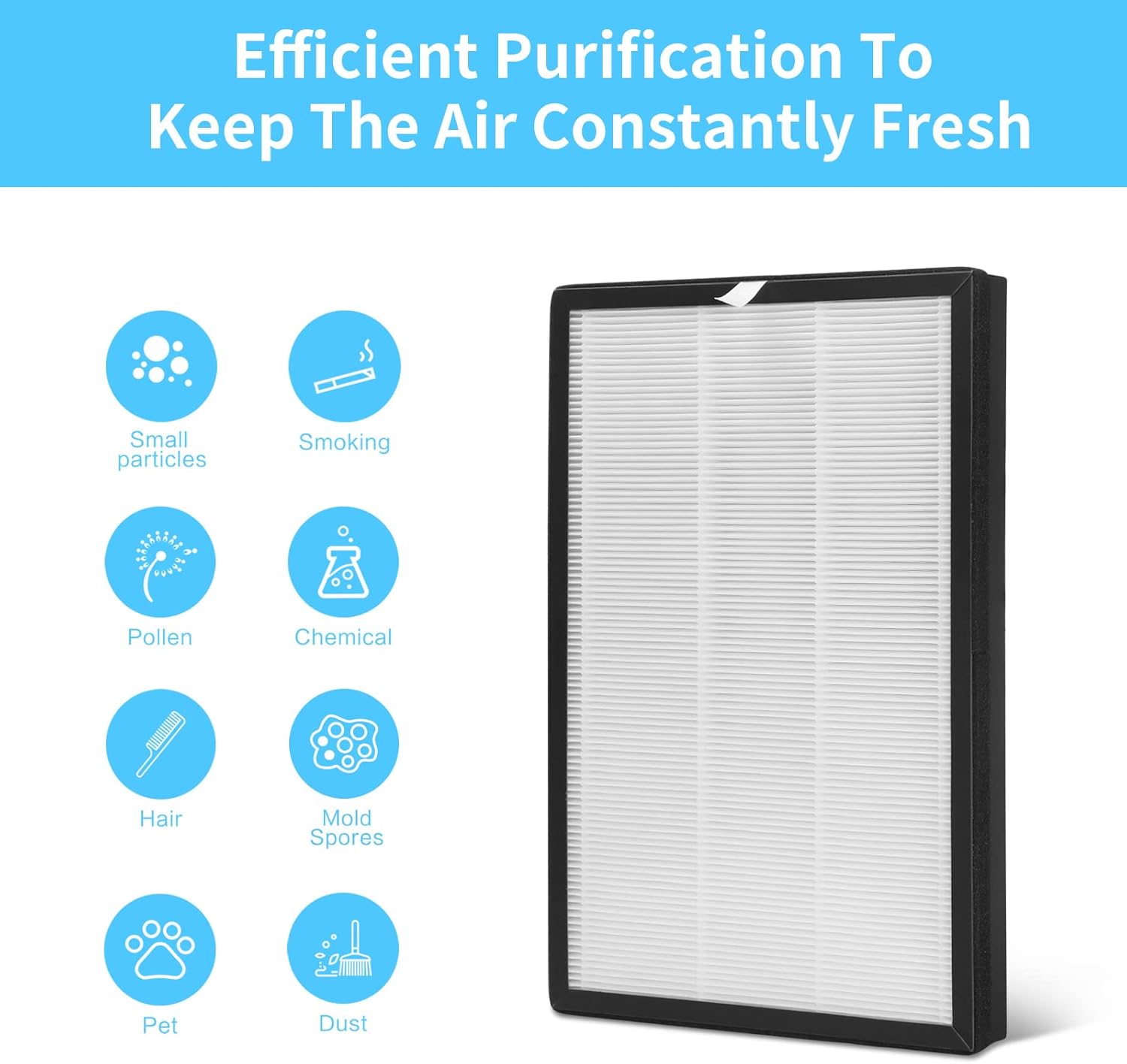 APH260 Replacement Filter Compatible with Pure Morning APH260 Purifier, Also Compatible with Pure Morning APH320 WiFi Purifier, 3-in-1 Filter System（2-Pack） - Image 4