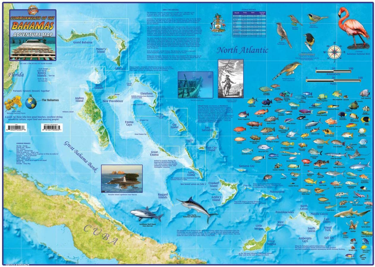 Bahamas Wall Map Laminated Poster Map – 13 Dec. 2021