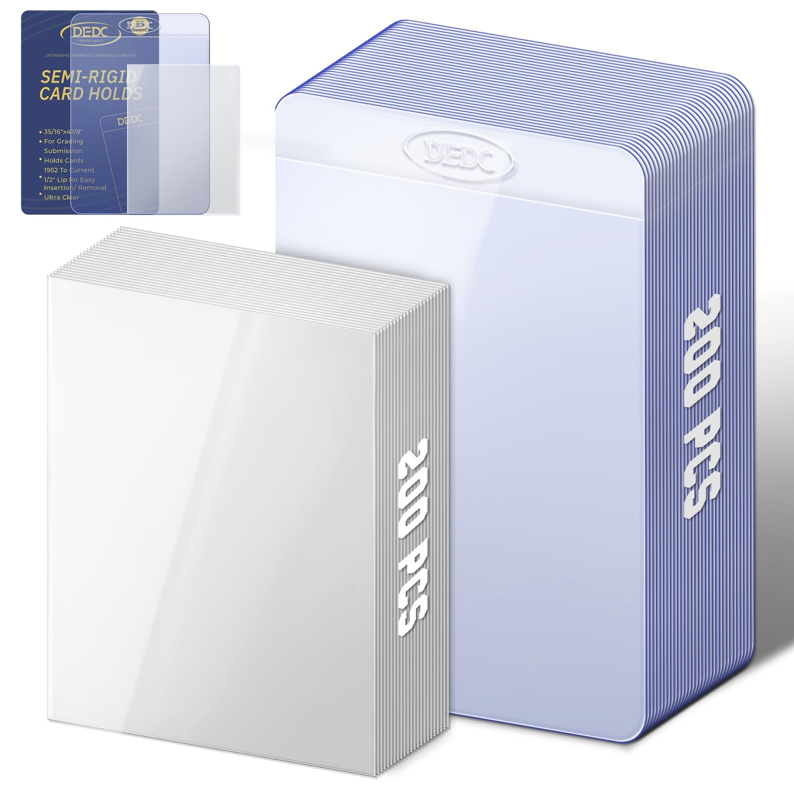 Amazon.com: DEDC 400 Bulk Pack Card Sleeves-200 Semi Rigid Card