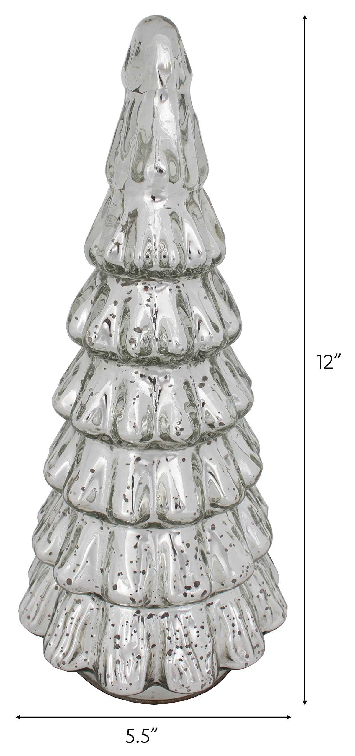 Glazen kerstboom | Groen | 8 LED | 27 cm | It's all about Christmas