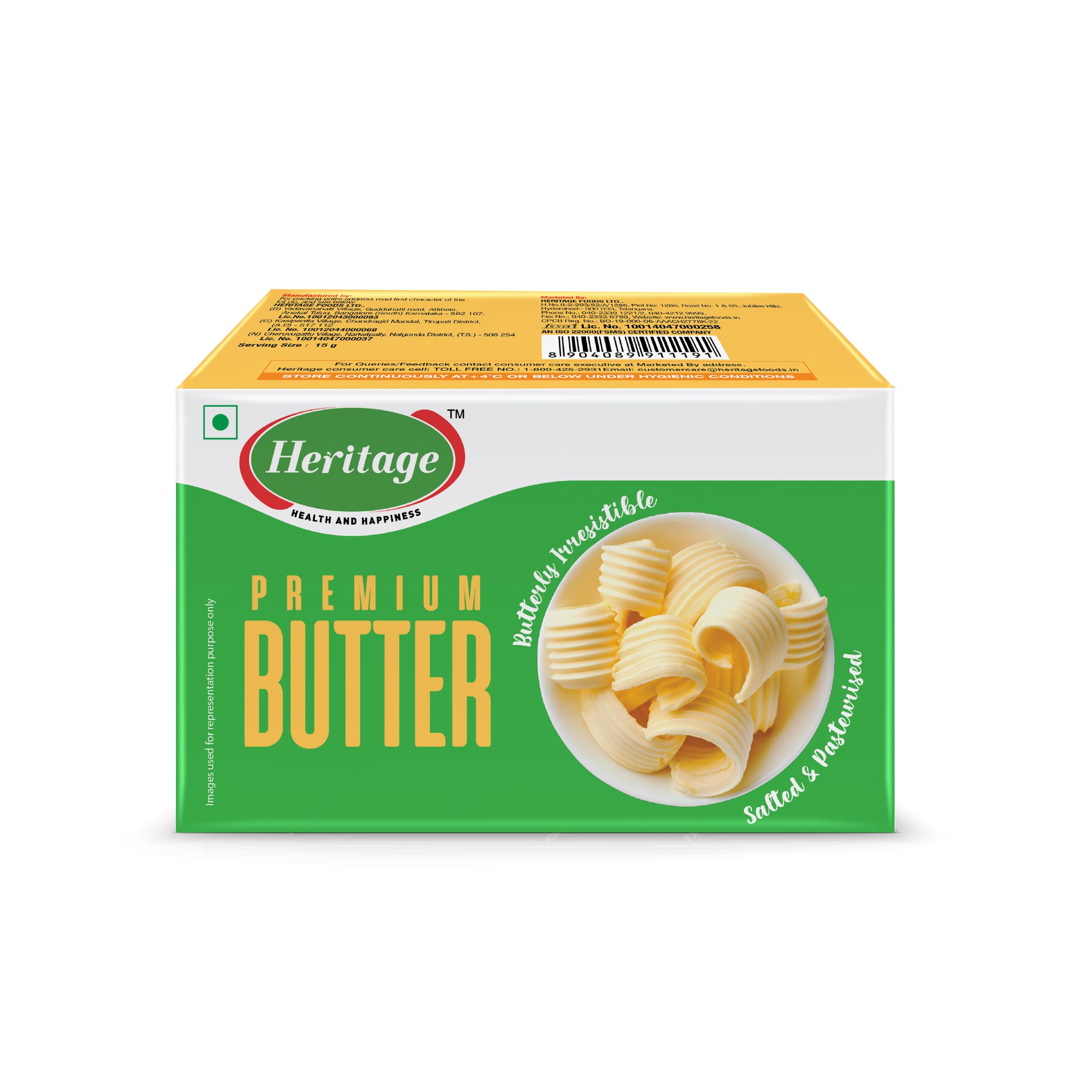 Heritage Table Butter Pouch,500 Gram,Salted-image-33