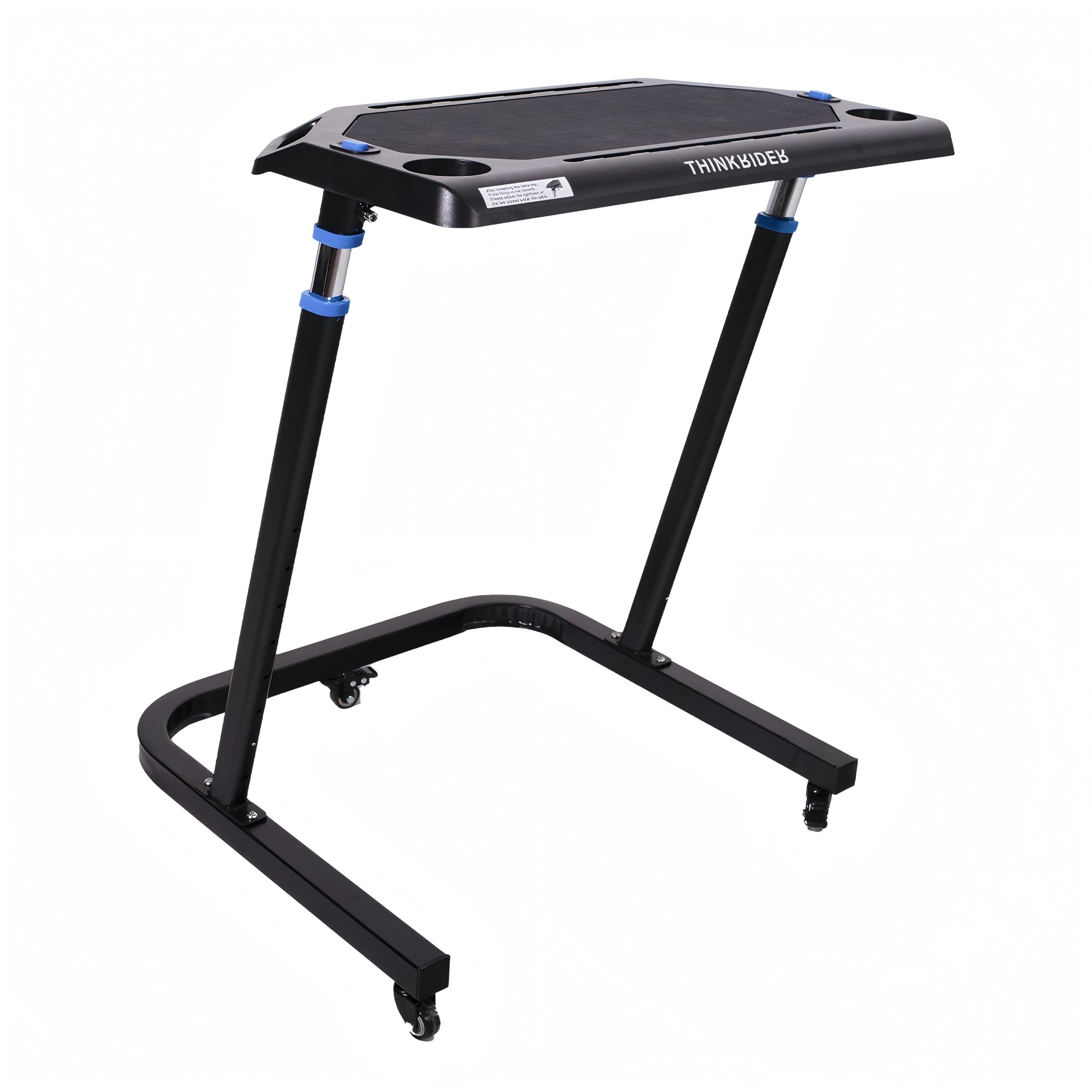 ThinkRider Mesa de bicicleta ajustable – Carrito para ordenador portátil para bicicleta estática o bicicleta – Entrenamiento mientras trabajas o viendo la televisión, mesa de pie