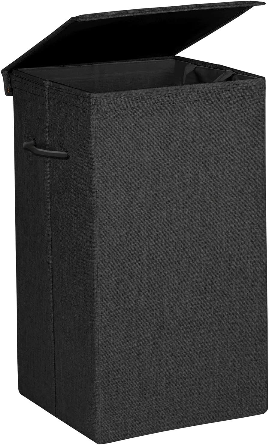 SONGMICS 85L Laundry Basket Linen Fabric Laundry Basket Clothes