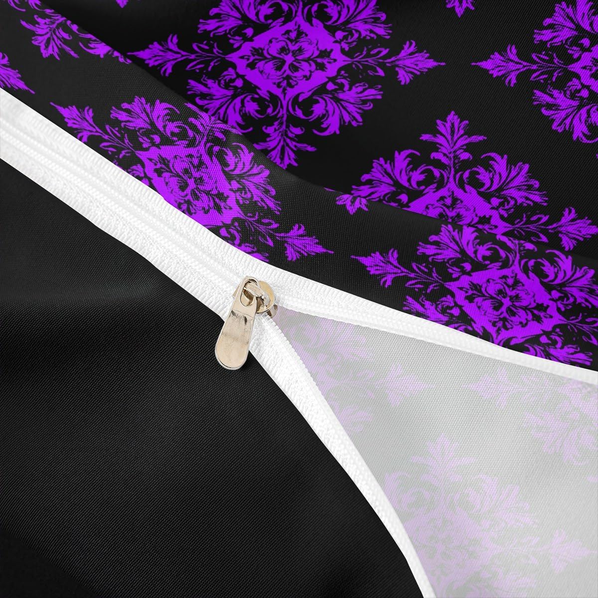 jejeloiu Jacquard Damask Duvet Cover Kids Boys Girls,Toddler,Luxury Royal Jacquard Bedding Set,Boho Style Comforter Cover,Vintage Floral Decorative Bedspread Cover,Bedroom Decor,No Comforter