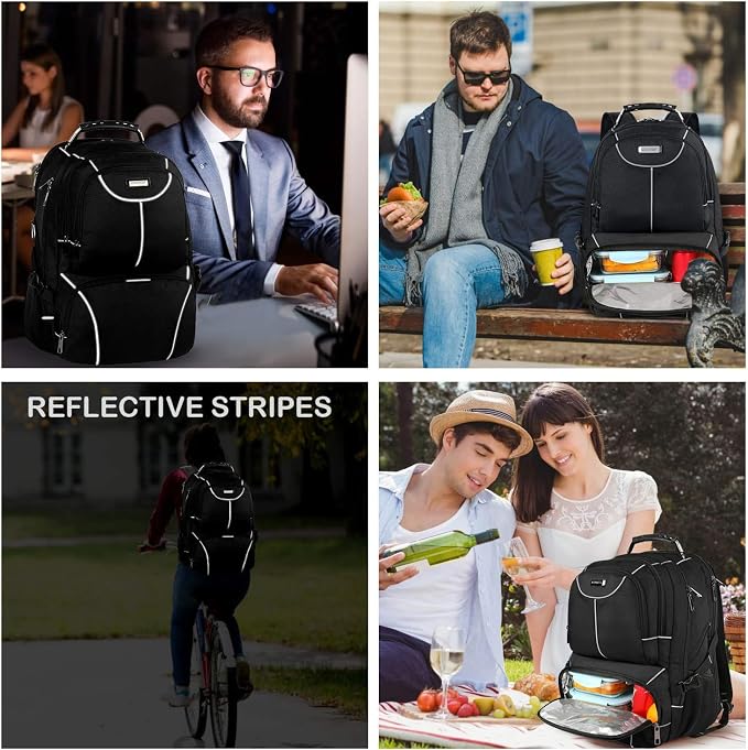 Mochila lunch bag aislante para laptop 17.3" miniatura 3