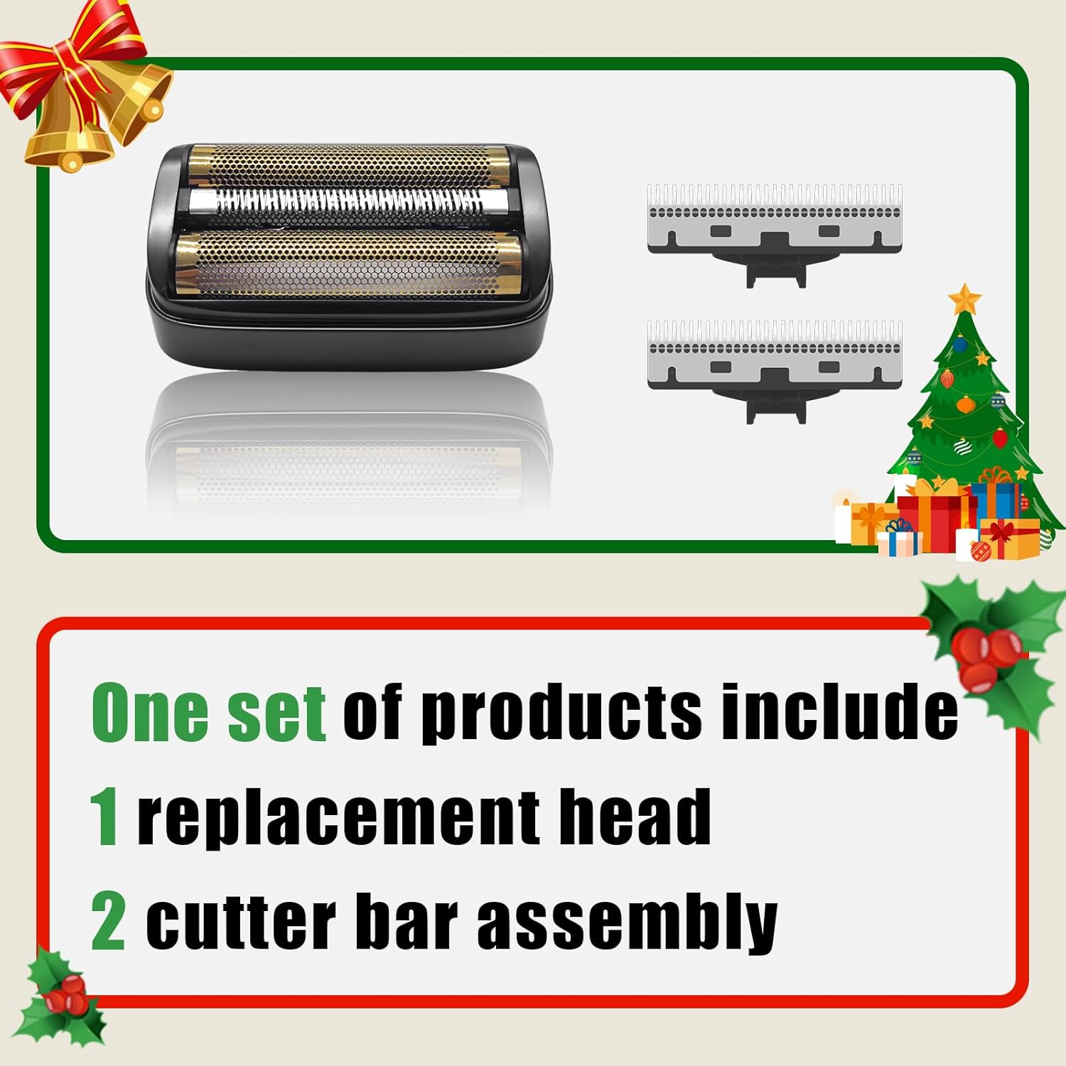 Shaver Replacement Foil and Inner Cutters Compatible with Andis 17300 reSURGE Electric Shaver,Black (2 Pack)