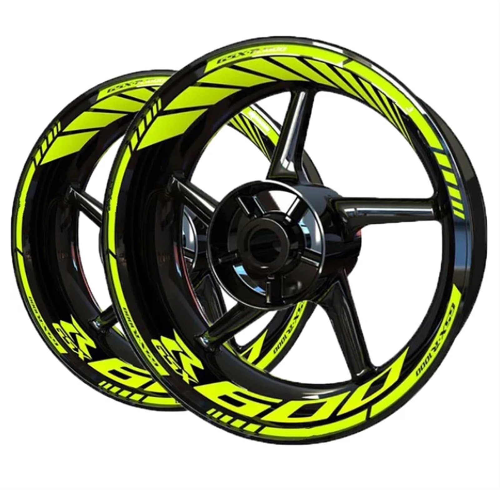 Motorcycle Accessories Wheel Stickers Reflective Decals Rims for Suzuki GSXR600 GSXR-600 Wheel Rim Sticker(Color9)