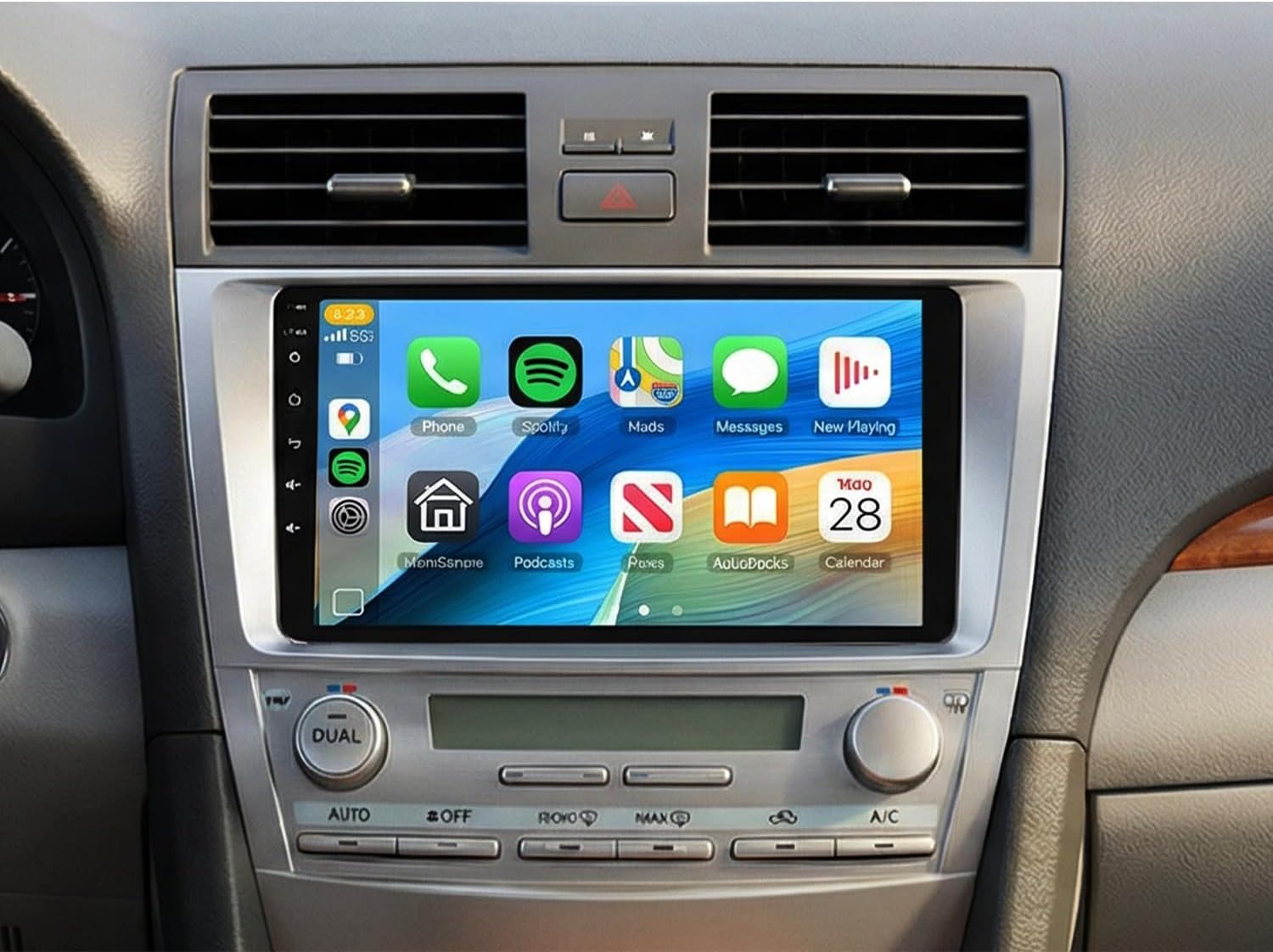 [4G+64G] Car Stereo for Toyota Camry 2006-2011 with 5GWiFi/Android 15/Wireless Carplay Android Auto,9" Incell Touch Screen Radio,GPS/EQ DSP/Bluetooth5.0/SWC/AHD Backup Camera