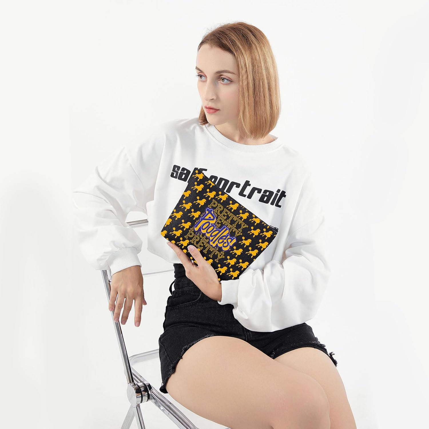 PWHAOO Sorority Makeup Bag Pretty Poodle Cosmetic Bag Sorority Gift (Pretty Poodle- B1 - Image 5