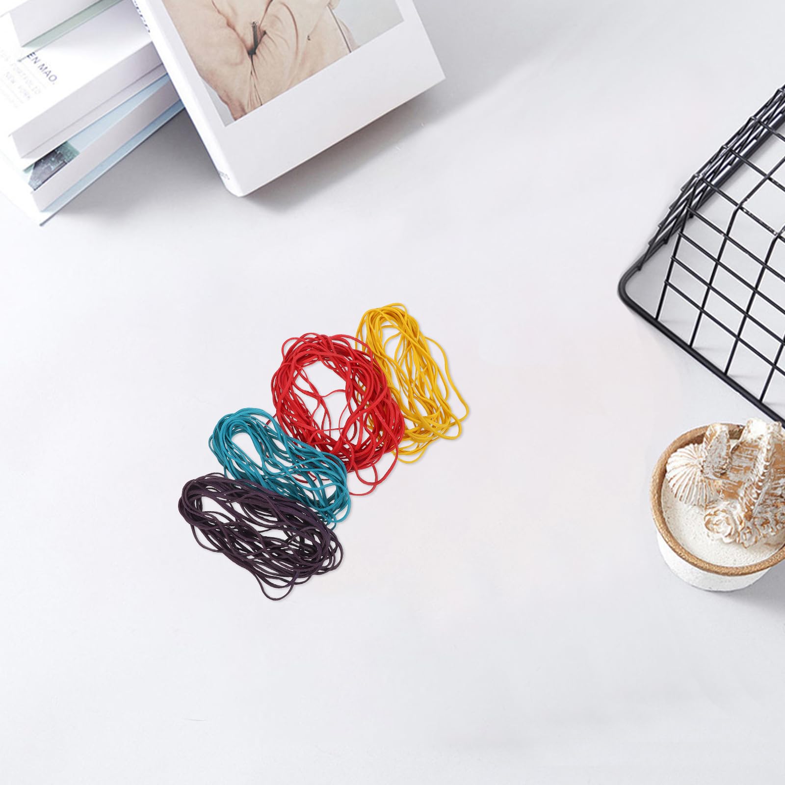 INOOMP Bandas Elásticas de Colores Mixtos 360x3x1.5 Mm, 2560 Unidades Reutilizables para Oficina y Organización de Carpetas, Facturas y Papelería, Bandas Elásticas Resistentes y