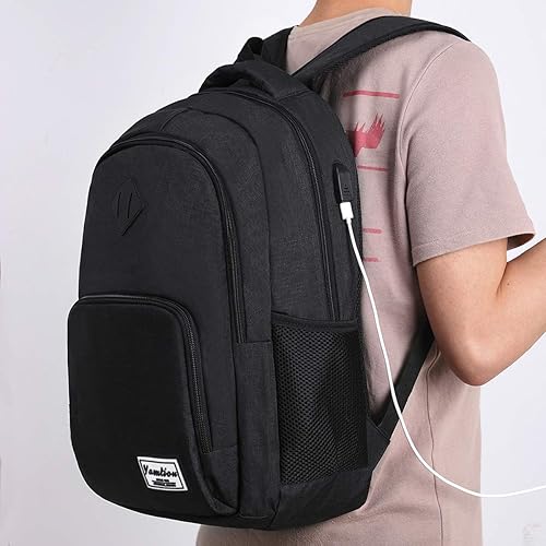 Miniatura 6 de Mochila para hombres, mujeres y adolescentes, para laptop de 15.6 pulgadas con puerto de carga USB, de negocios, trabajo, universidad, viajes