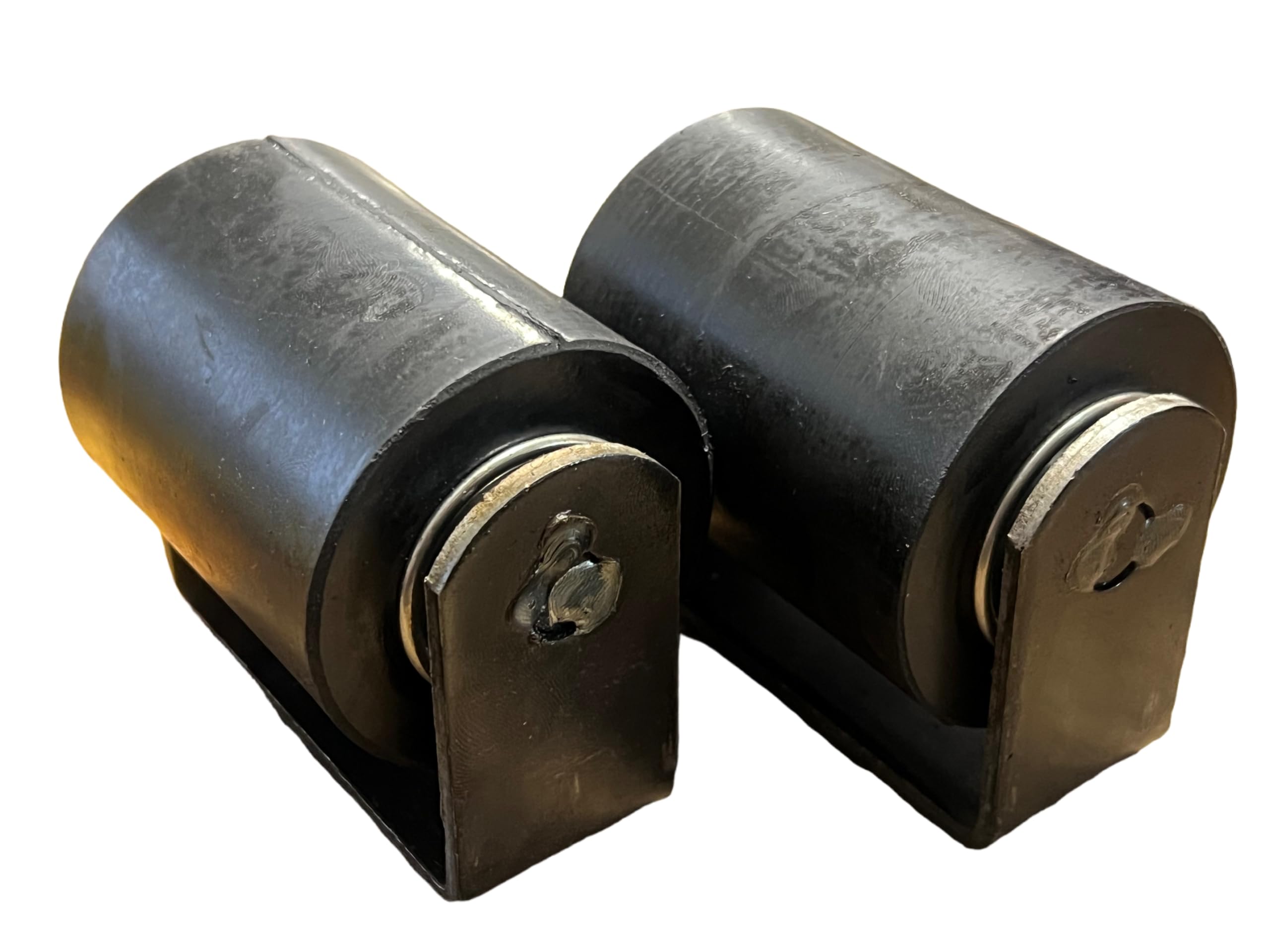 JM Steel. Guiding Rollers for Sliding Gates, 3 inches, Pack of 2, Weld-on Bracket.