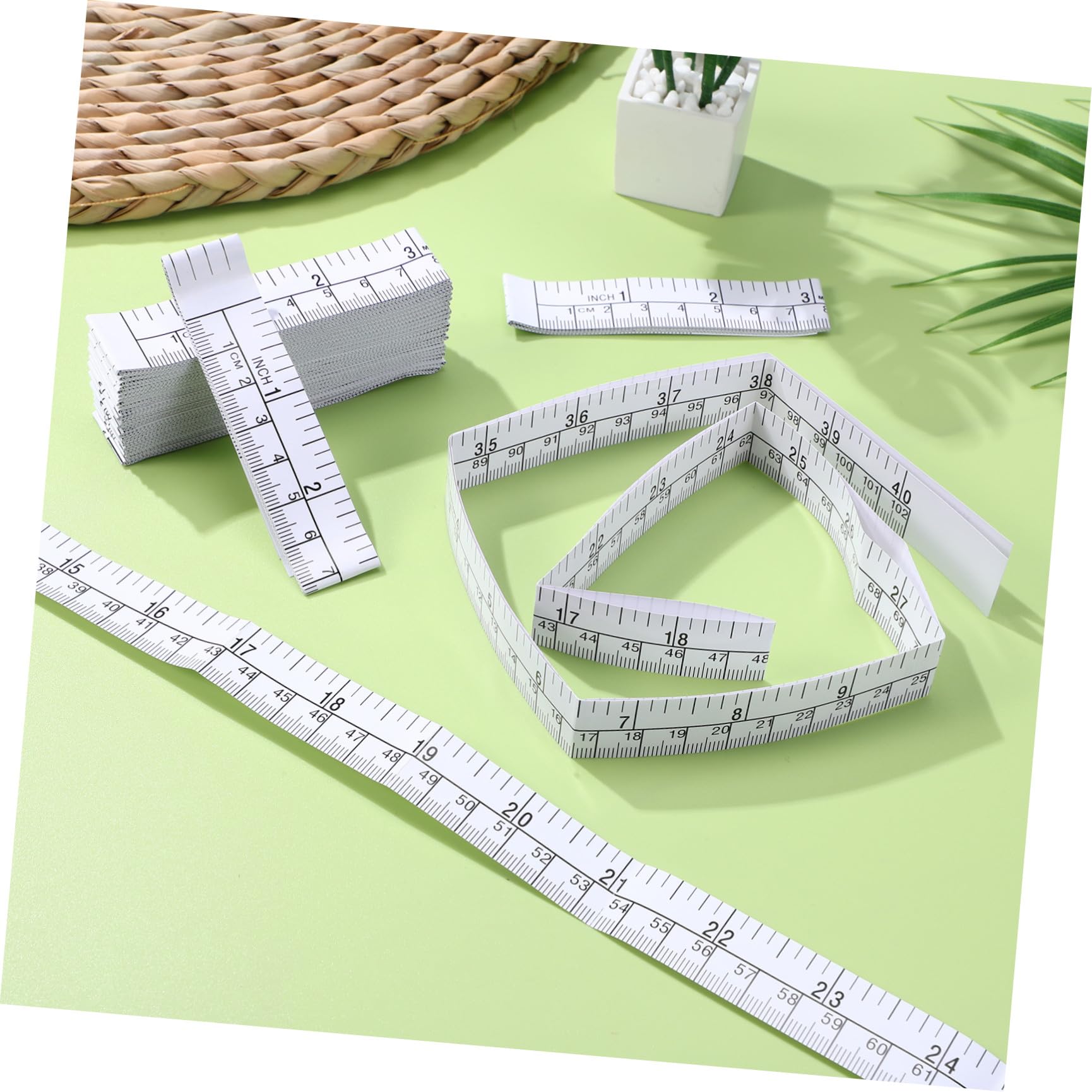 SHINEOFI 4 Set Pz Rullino Carta Misuratore Monouso Per Misurazioni Corporee E Progetti Creativi Strumento Misurazione E Facile 25 Pezzi * 4