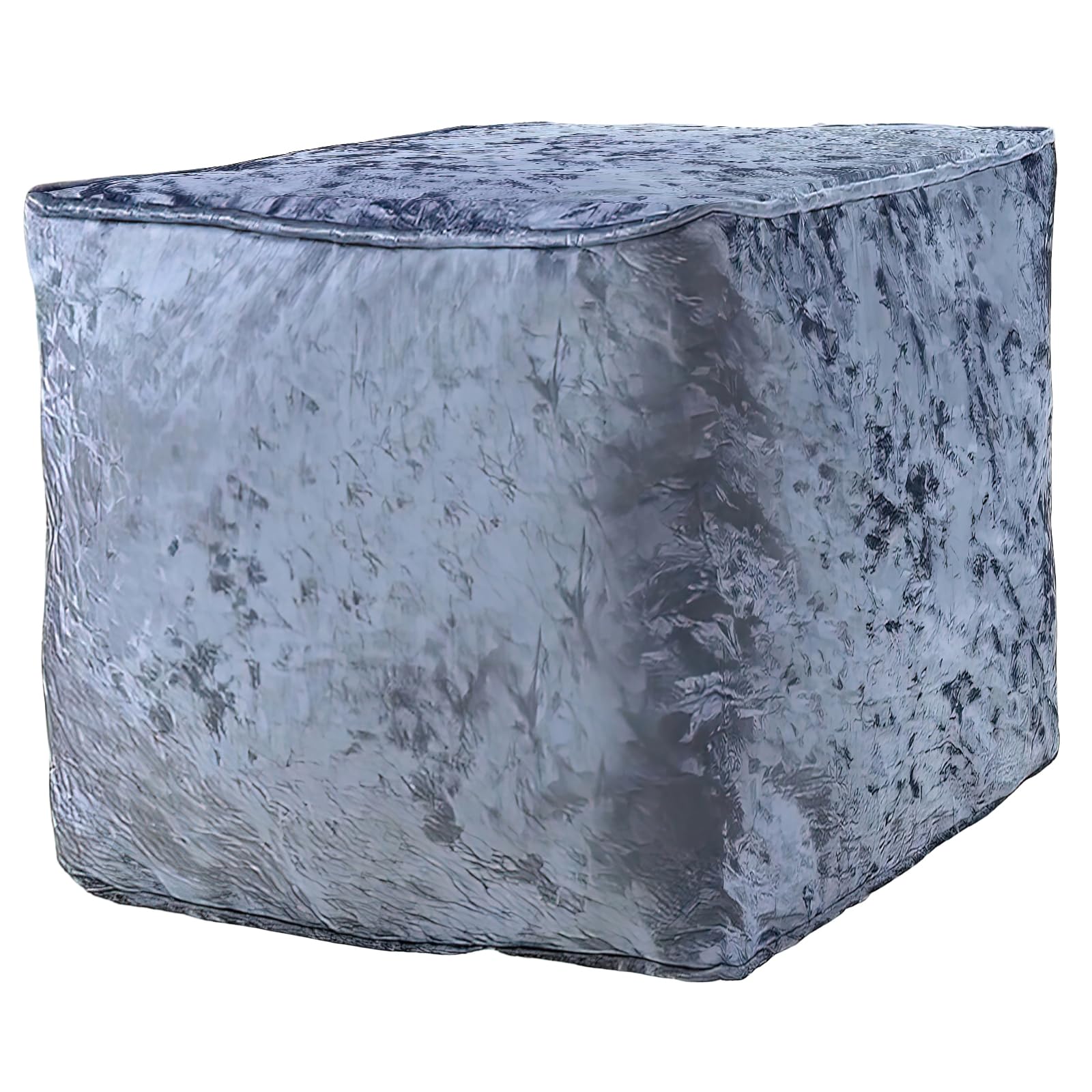 Luxurious Crushed Velvet Bean Bag Footstool | Indoor Home Living Room Filled BeanBag Pouffe | Ergonomic Design for Optimal Body Support | Sturdy Comfortable and Durable Foot Rest (Grey)