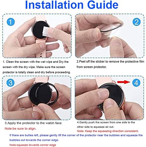 Miniatura 2 de YiiLoxo Protector de pantalla de borde curvado 3D de 3 piezas compatible con Amazfit GTR Mini Smart Watch Película protectora de TPU transparente HD