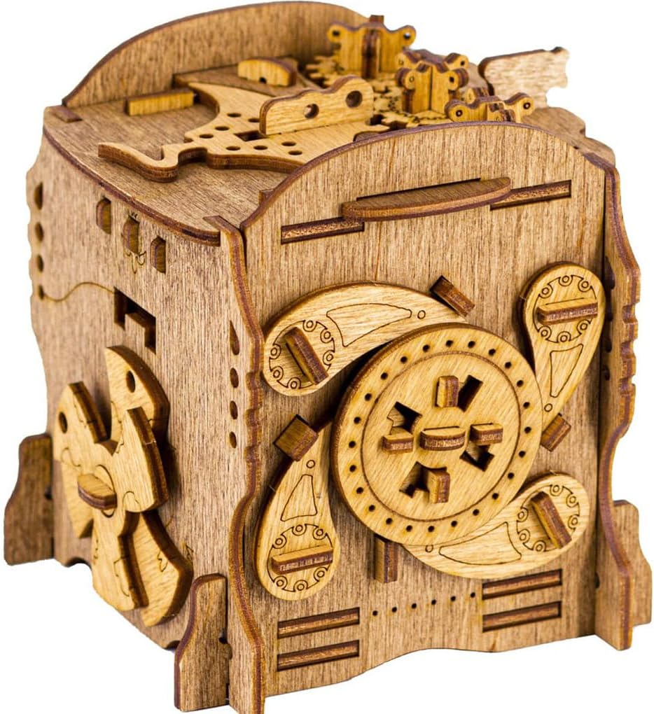 – Cluebox - Captain's Nemo Nautilus - Escape Room Puzzle Box - 3D Wooden Puzzle for Adults - Brain Teaser - Birthday Gift for Men - Money Box
