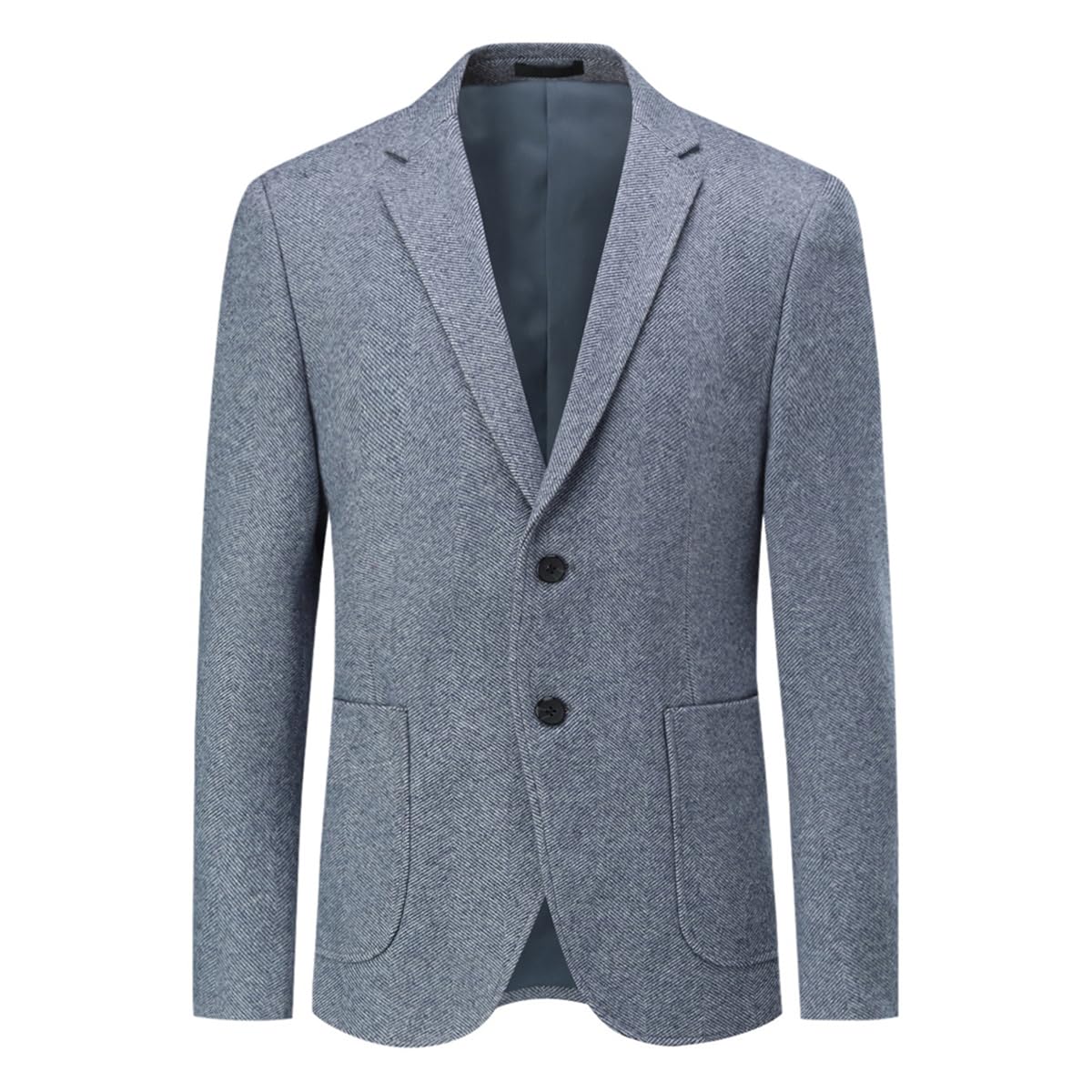 Allthemen Blazer da Uomo Regular Fit 2 Bottoni Giacca da Abito Elegante a Quadri Formale Business d'Affari