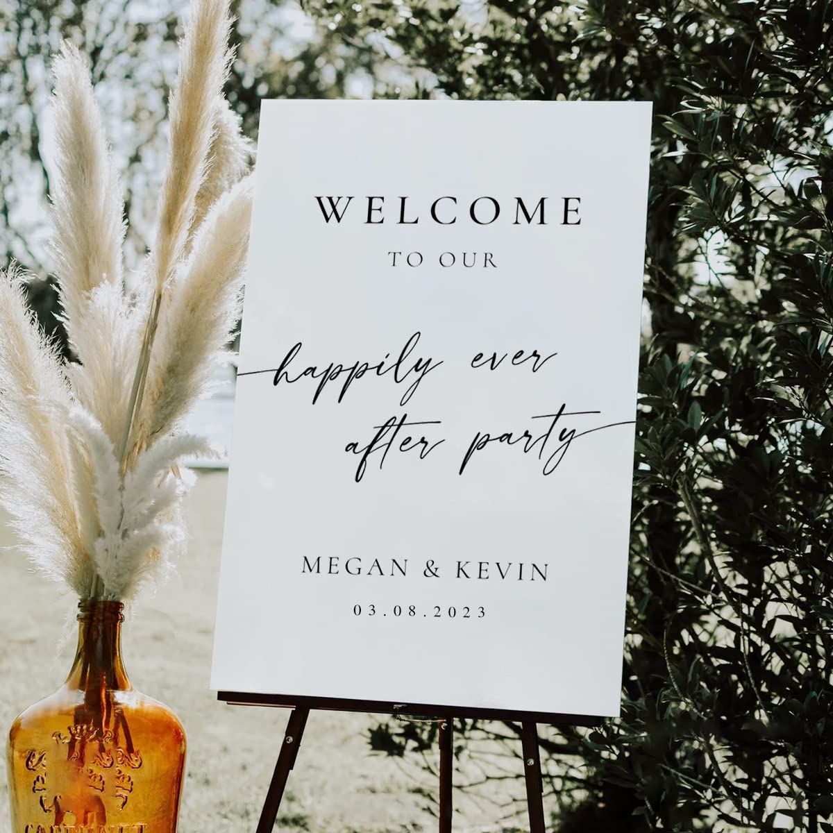 Greeting Couples Bride Groom Marriage Reception Love Décor, Custom Wedding decorations Signs - Welcome to Our Wedding Sign