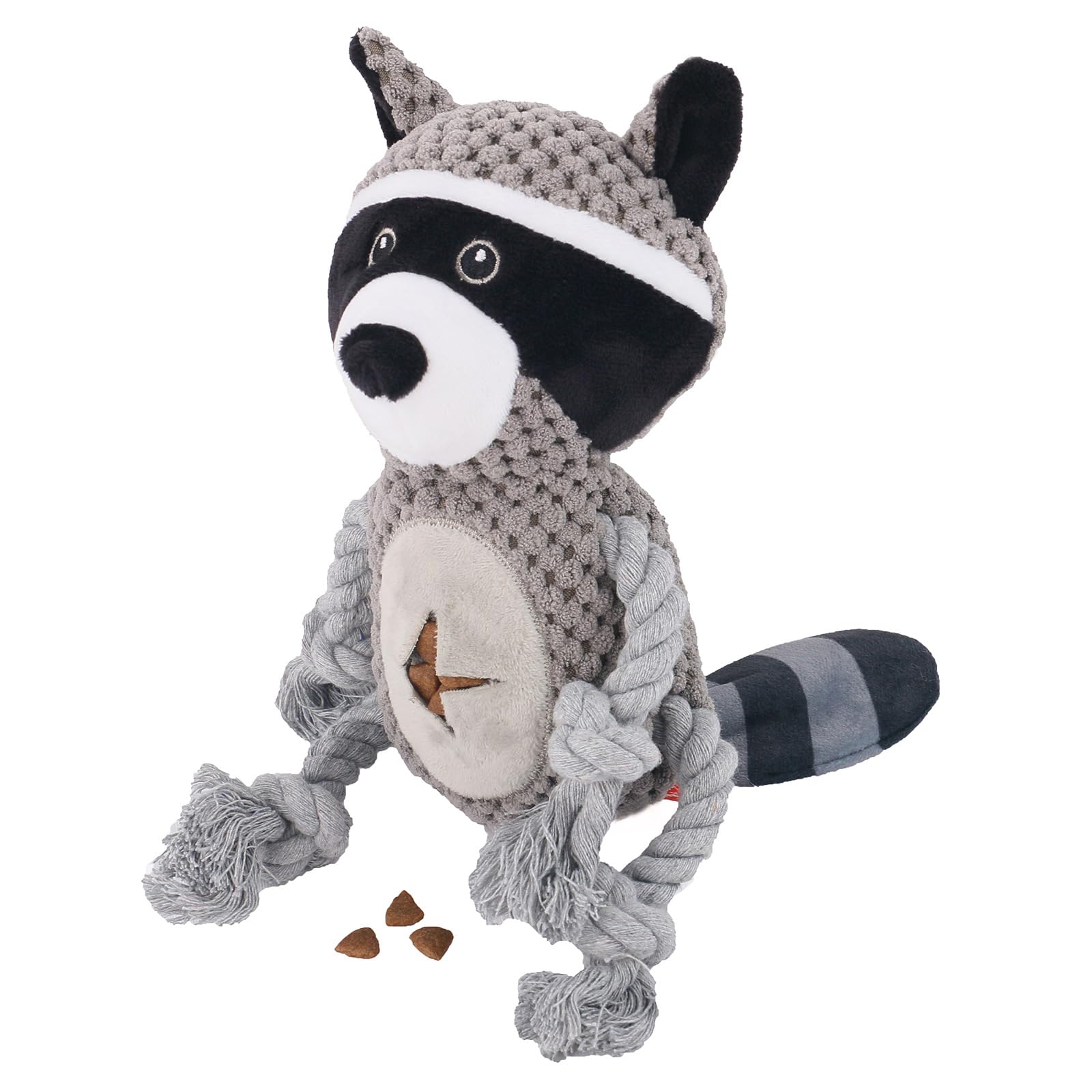 Super Durable Pet Toy Plush Chew Toy Durable anti tear Material Catch Fetch Hide & Seek Pet Dog Puppy Toy Soft Tough Chewing Toy for Dogs Pets (Raccoon)