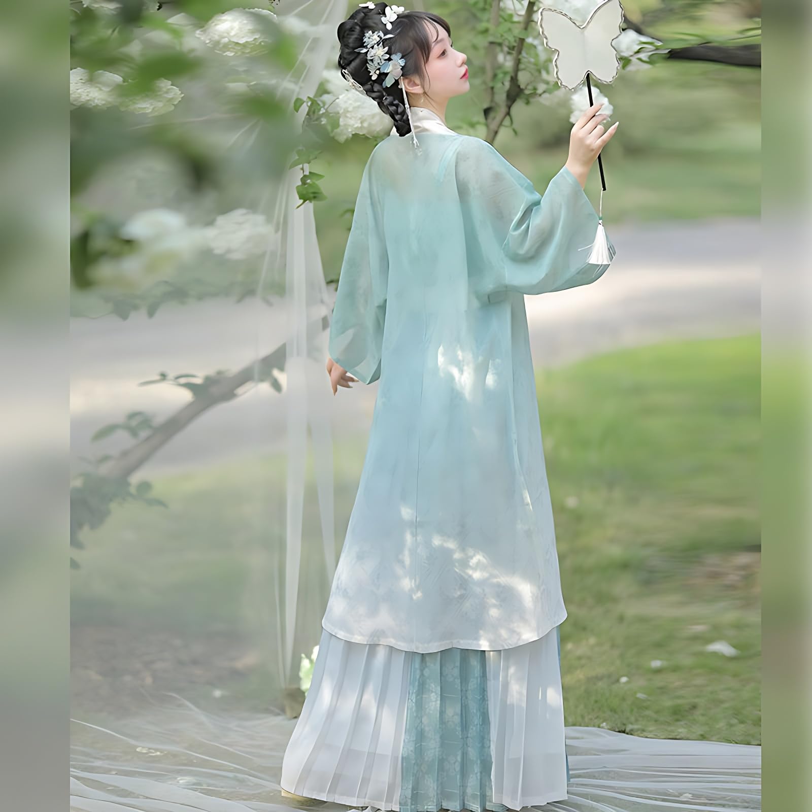 tradycyjnej chińskiej odzieży Plisowana spódnica Tradycyjne chińskie Hanfu z sukienką Hanfu z wysokim stanem