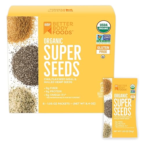 Miniatura 7 de BetterBody Foods Superfood Organic Super Seeds - Semillas de lino de chía y cáñamo mezcla de semillas de chía orgánicas semillas de lino molido